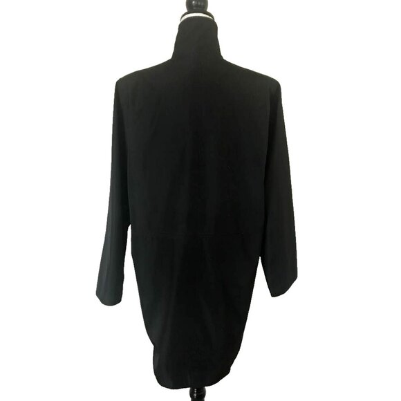 Vintage FENDI Womens Button Up Coat Size Large Black Lined Jacket Made in Italy - Picture 7 of 10